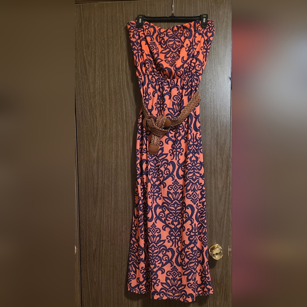 Vacation strapless Maxi Dress
